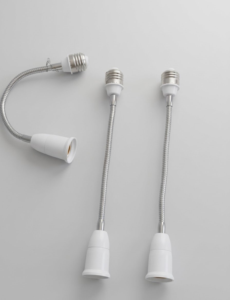 Flexible E27 Extension Bulb Holder – 360 Degree Adjustable Light Adapter image 1
