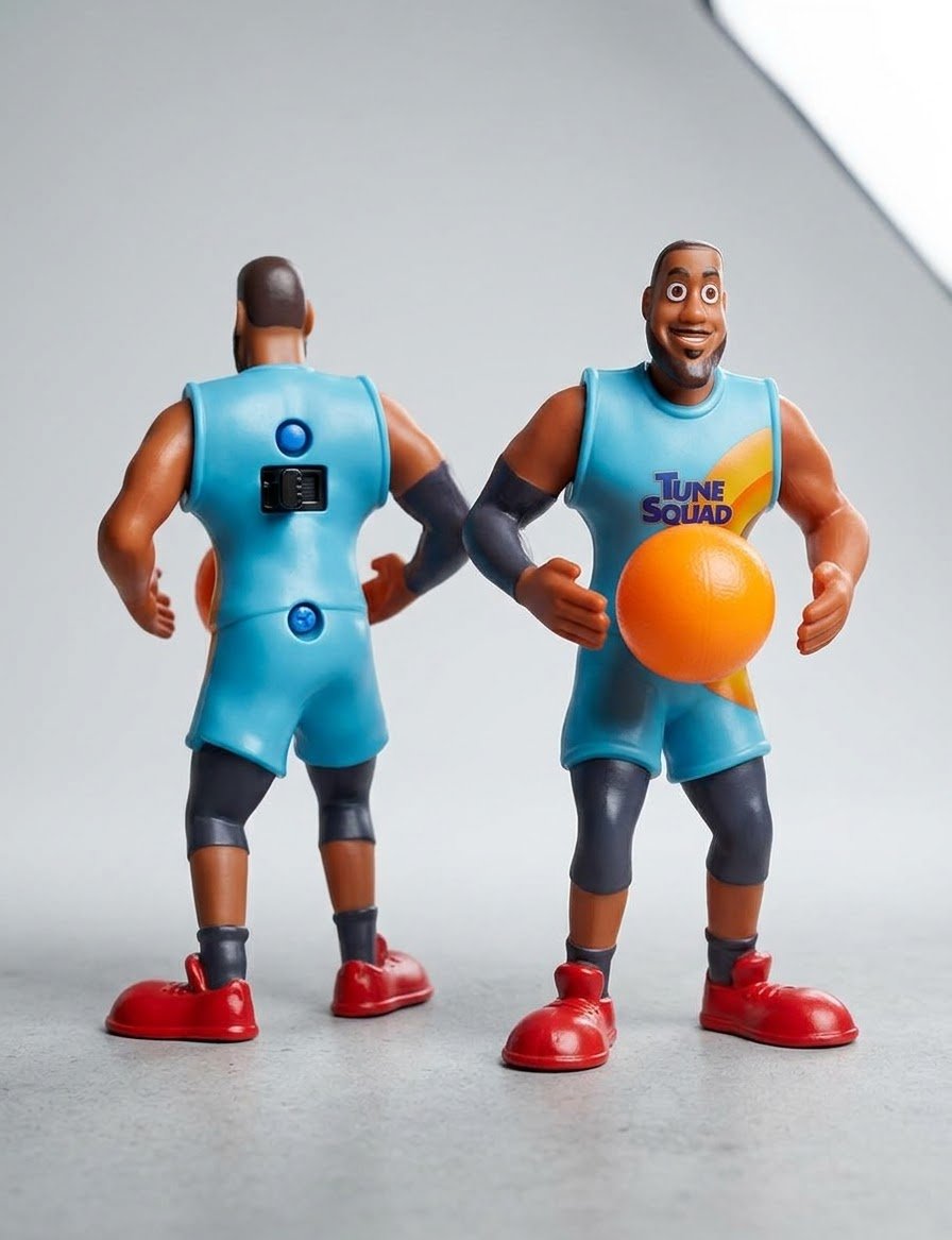 Space Jam LeBron James Tune Squad Action Figure – Basketball Showpiece & Collectible image 2