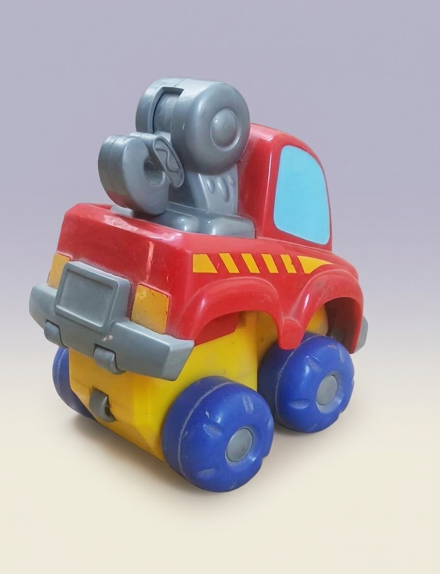 Cute Cartoon Tow Truck Toy Vehicle for Kids – Chunky Plastic Toy Car image 3
