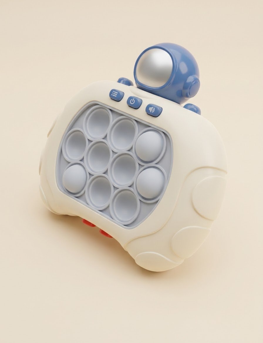 Astronaut Electronic Quick Push Pop-It Game Console – Light-Up Sensory Fidget Toy image 2