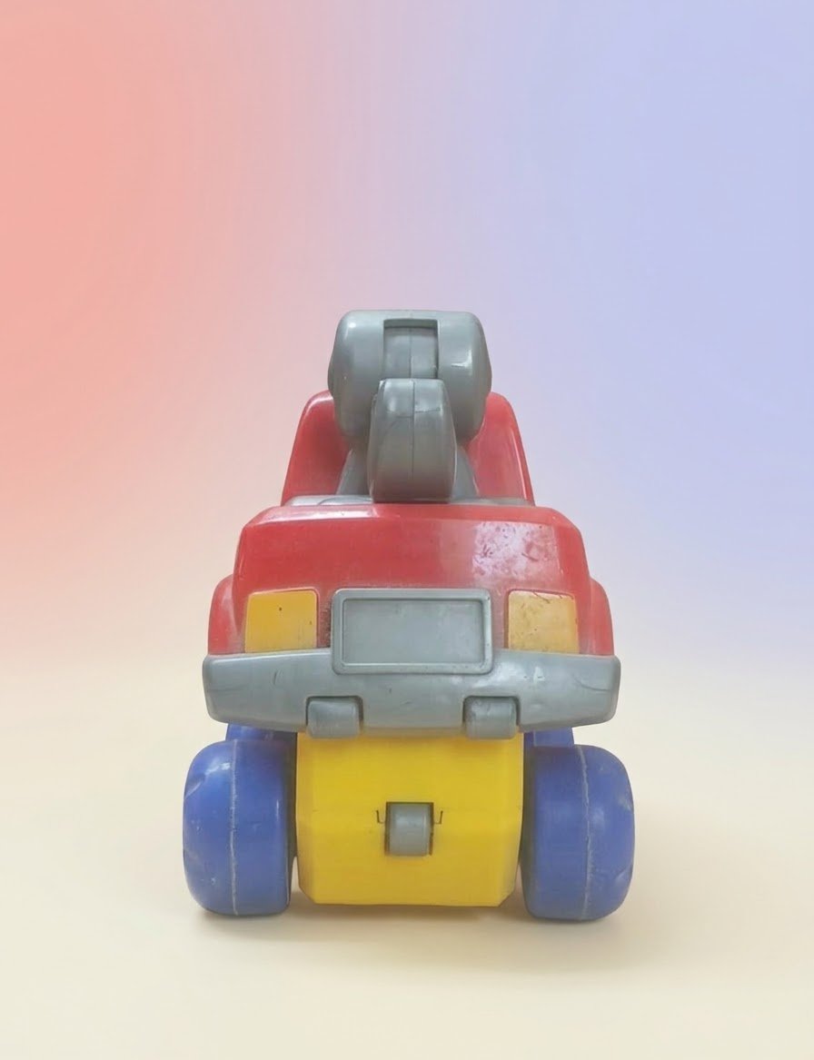 Cute Cartoon Tow Truck Toy Vehicle for Kids – Chunky Plastic Toy Car image 2