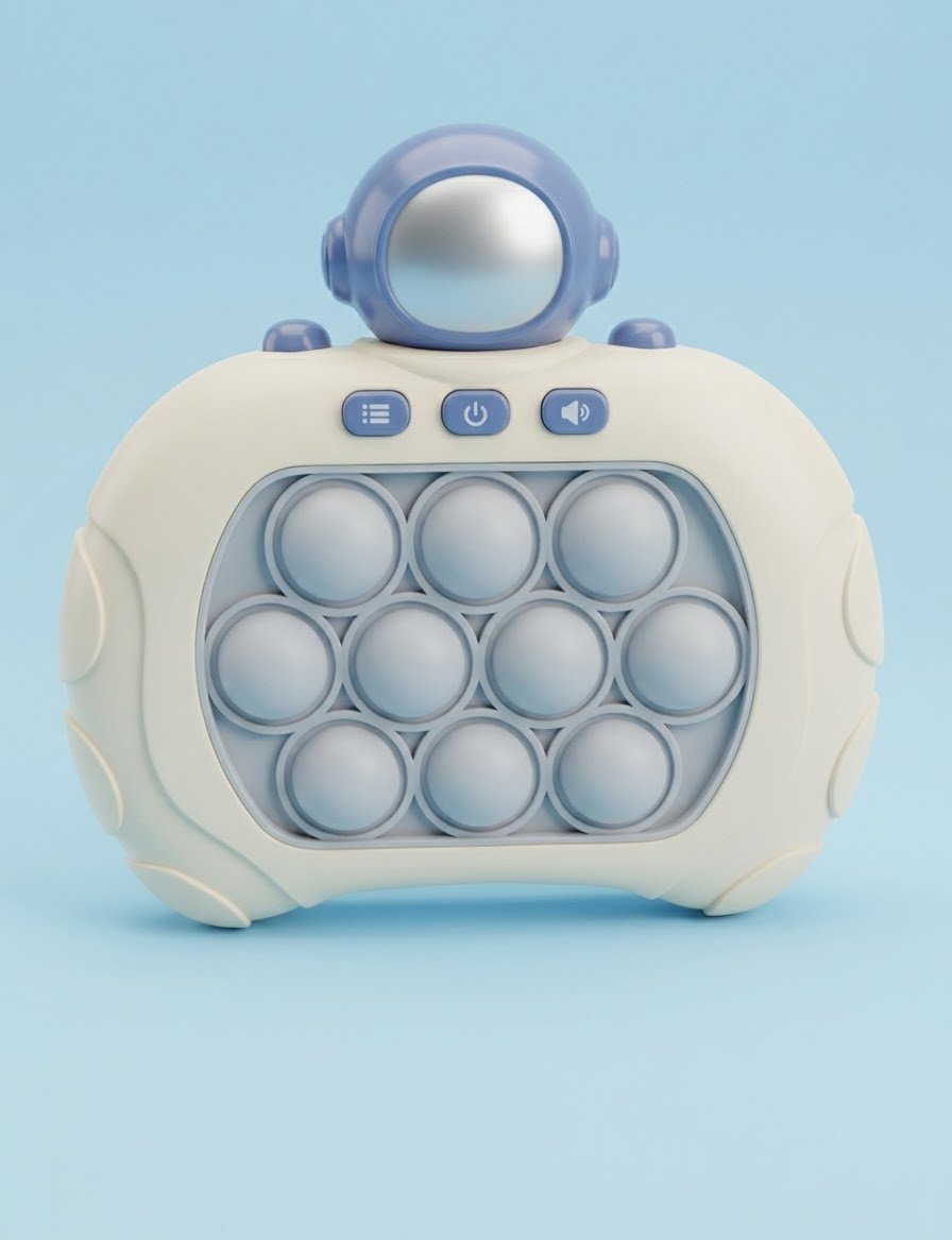 Astronaut Electronic Quick Push Pop-It Game Console – Light-Up Sensory Fidget Toy image 1