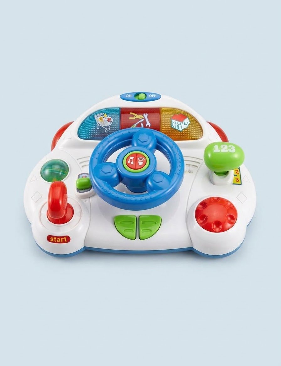 Interactive Baby Steering Wheel Driving Dashboard Toy with Lights & Sound image 2