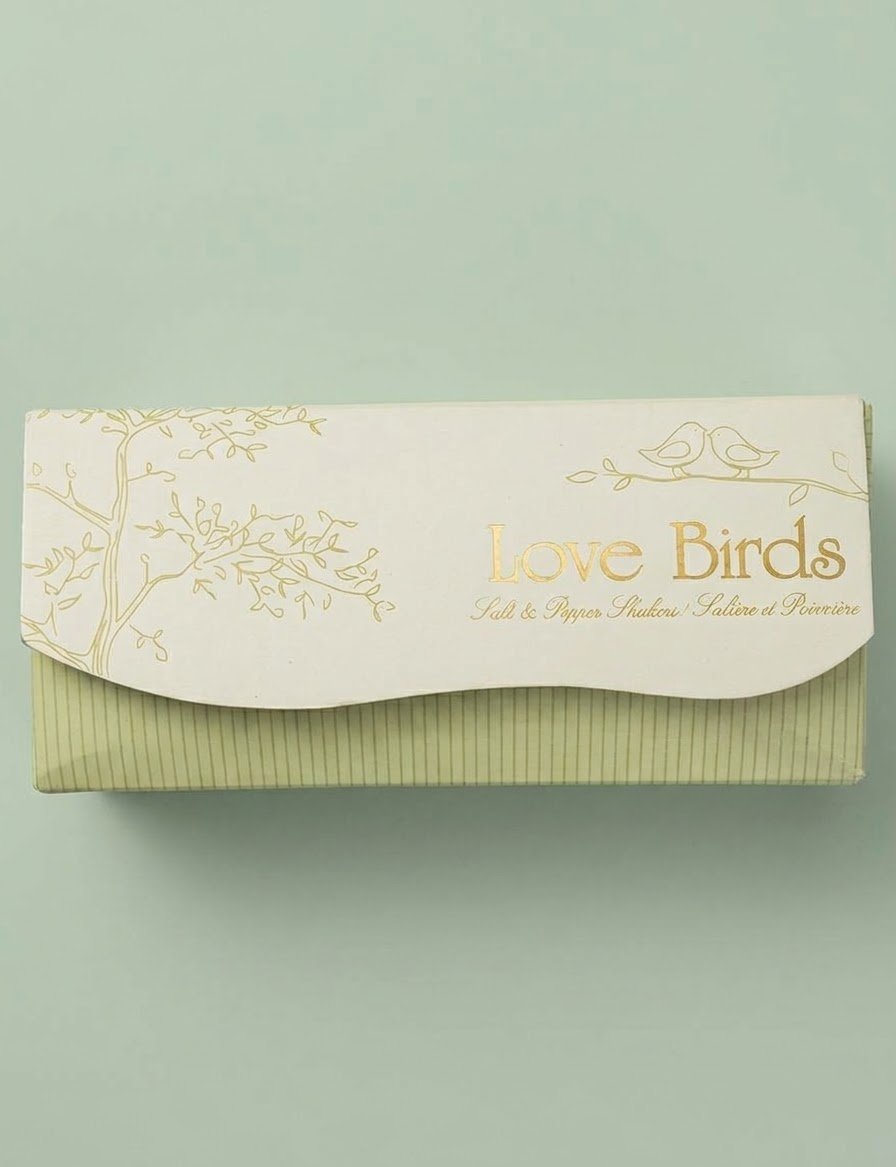 "Love Birds" Ceramic Salt and Pepper Shakers Set with Original Box Packaging image 4