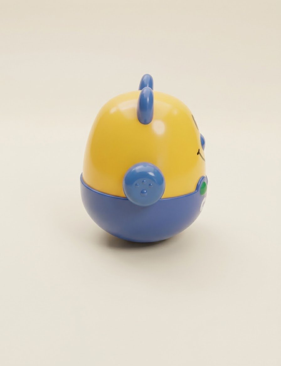Combi Japan Cute Bear Roly-Poly Wobble Toy – Infant Rattle & Balance Toy image 2